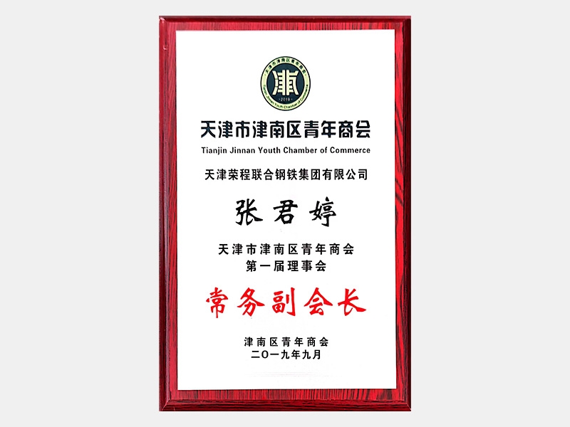 天津市津南區(qū)青年商會(huì)第一屆理事會(huì)常務(wù)副會(huì)長(zhǎng)